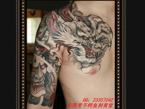 恢复后的人狼纹身--鳄鱼刺青堂